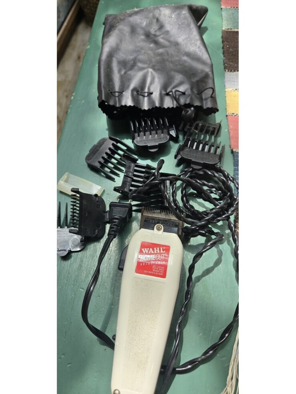 Wahl Home Cut Adjustable 305G Model MC Hair Clipper 10 Attachments & Bag